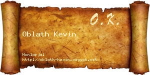 Oblath Kevin névjegykártya